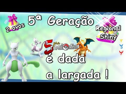 Pokemon GO - Dessa vez BRILHOU e brilhou BONITO !!  Maratona Mewtwo Shiny + caçando 5ª Geração