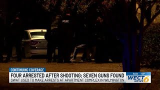Four arrests made after shooting at apartment complex in Wilmington