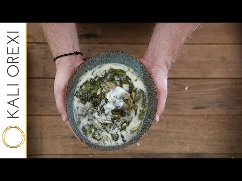 Foti's Lamb Fricassée - Greek Braised Lamb Recipe with Endives and Egg-Lemon Wash