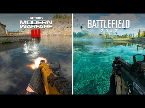Call of Duty Modern Warfare III vs Battlefield 2042 - Physics and Details Comparison (4K)
