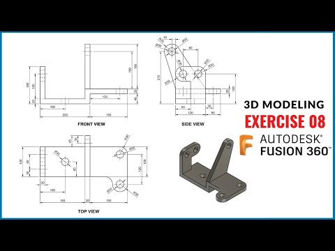 Fusion 360 practice exercises for beginners | Tutorial 008