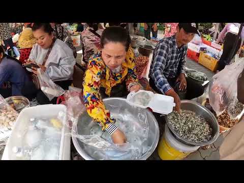Amazing Inside! Cambodian Market Food Tour 2025 - Breakfast, Snacks, fresh Food, Vegetables & More 