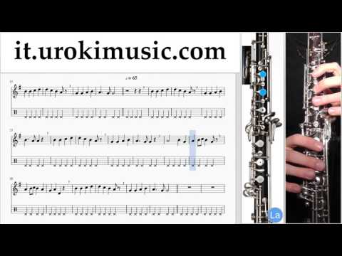 Lezioni di Oboe Beethoven - Ode to Joy Tutorial Spartito Parte#2 um-b276
