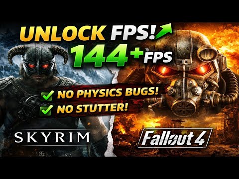 How to Unlock FPS in Skyrim Special Edition & Fallout 4 (No Physics Bugs!)