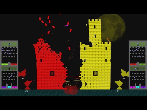 Castle Destruction Marble Race in Algodoo ☆ The War Day #50-51