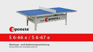 Sponeta S 6-66 e / S 6-67 e - Montageanleitung Tischtennistisch / Instructions for assembly and use