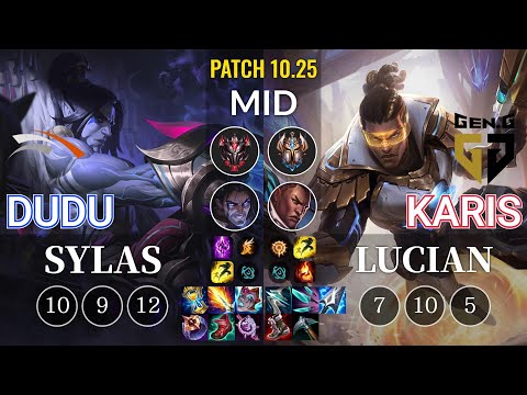 HLE DuDu Sylas vs GEN Karis Lucian Mid - KR Patch 10.25