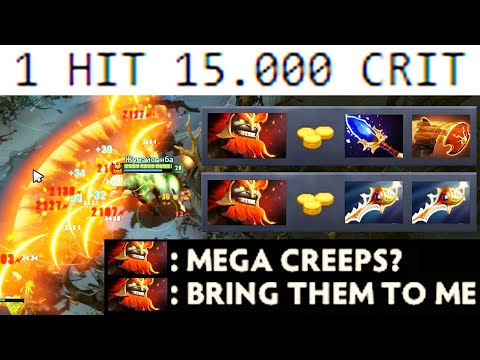WTF 1 HIT 15000 CRIT DMG RADIUS! 2x Rapier MARS Best Hero To Comeback Mega Creeps Dota 2 Pro Build