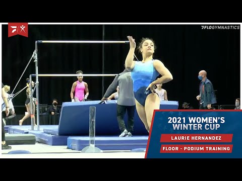 Laurie Hernandez - Floor - 2021 Women's Winter Cup Podium Training