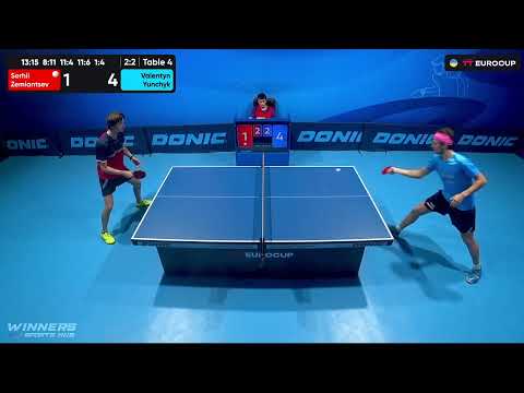 18:00 Serhii Zemiantsev - Valentyn Yunchyk 03.09.2023 TT Euro.Cup Ukraine  Star. Table 4