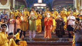 Sacred Aarti on the Holy Banks of Mother Ganga in Rishikesh, 14 April 2022