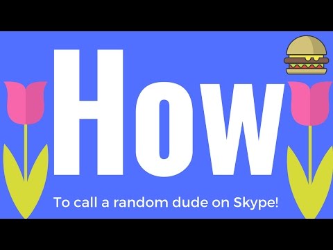 How to call a Random Dude on skype