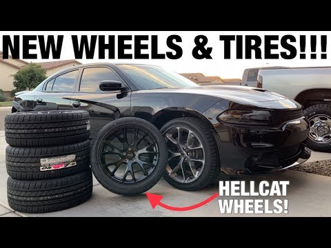 GOIN WIDER!!! Hellcat Replica Wheels and New Tires on My 2019 Dodge Charger RT Plus! 275/40ZR20 20x9
