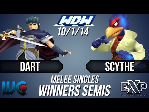 WDW 10/1/14 - Dart (Marth) vs. Scythe (Falco) Melee Winners Semis