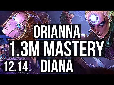 ORIANNA vs DIANA (MID) | 4/1/9, 1.3M mastery, 400+ games | NA Master | 12.14