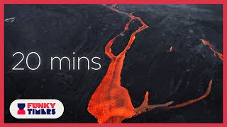 Volcano Eruption and Lava 20 Minutes Timer | Relaxing Music for Study | 4K