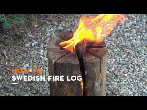 Make a Swedish fire with a chainsaw | Instructions
