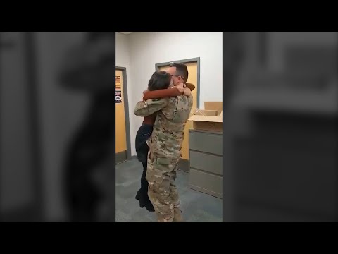 Army Sgt. surprises his wife, a Mesquite city employee at work