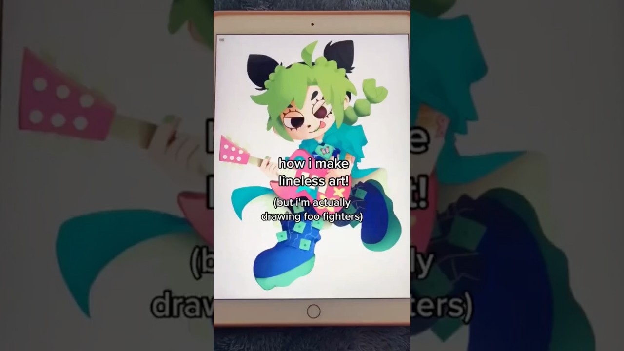 How I make lineless art easily 👀🎨 #arttutorial #shorts