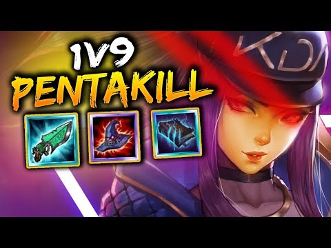 Season 10 Akali vs Ahri 1v9 + PENTAKILL