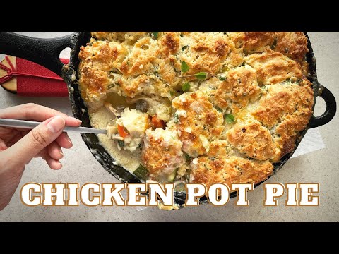Ultimate Comfort Food Recipe: BISCUIT CHICKEN POT PIE | Creamy & Buttery