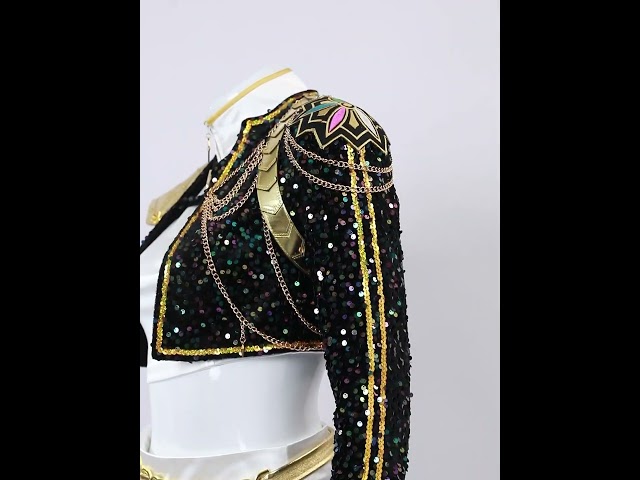 Vídeo relacionado con Rubies DISFRAZ KPOP RUMI GOLD HYBRID, para niña, niñas, k-pop- rumi, netflix, Top, chaqueta, pantalones cortos,calentadores, Licencia oficial Netflix, huntrix, carnaval, fiestas y cosplay. TALLA XS