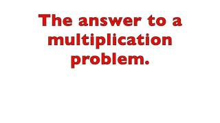Math Operations Vocabulary