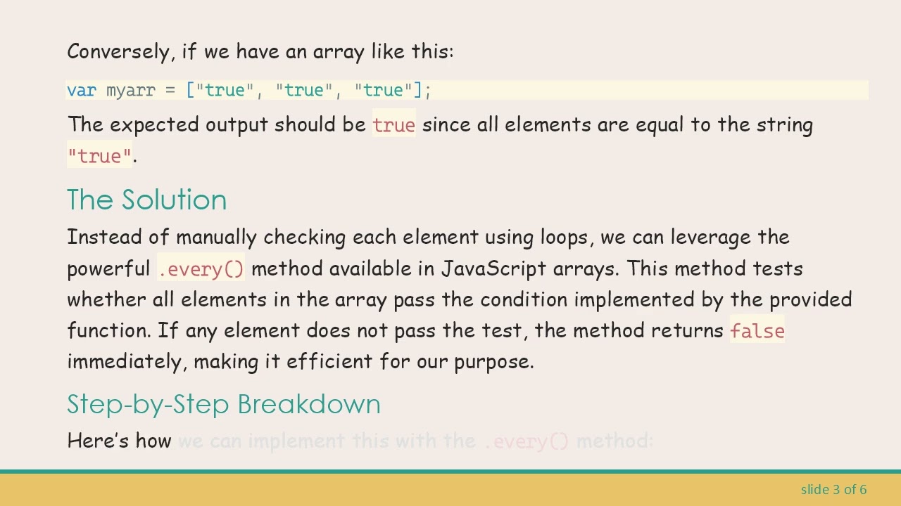 How to Efficiently Determine If All Values in an Array Are True with JavaScript