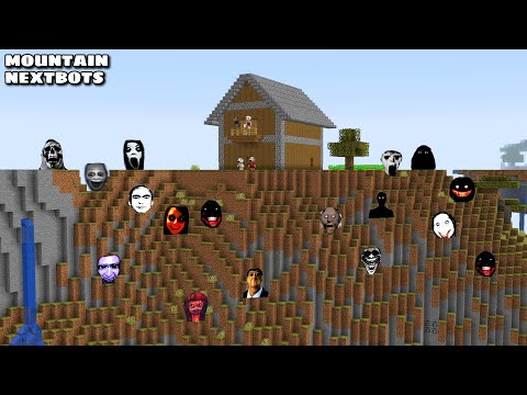 SURVIVAL CLIFF HOUSE WITH 100 NEXTBOTS in Minecraft - Gameplay - Coffin Meme