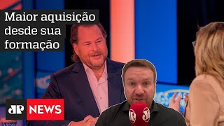 A jogada de US$ 27,7 bilhões de Marc Benioff, da Salesforce, para enfrentar a Microsoft