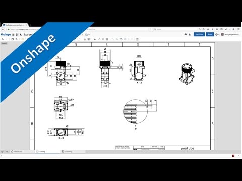Kurbelgehaeuse Onshape Training Drawing