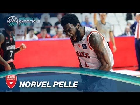 Norvel Pelle's 6 blocks - Varese v Usak Sportif - Basketball Champions League