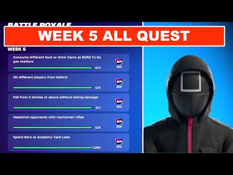 WEEK 5 ALL QUESTS LOCATIONS Fortnite