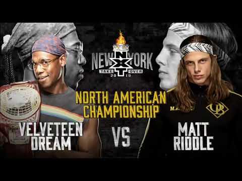 Velveteen Dream vs. Matt Riddle - Official Match Card 4K - NXT Takeover: New York 2019