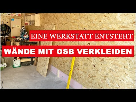 Covering a wall with OSB boards - My new WORKSHOP