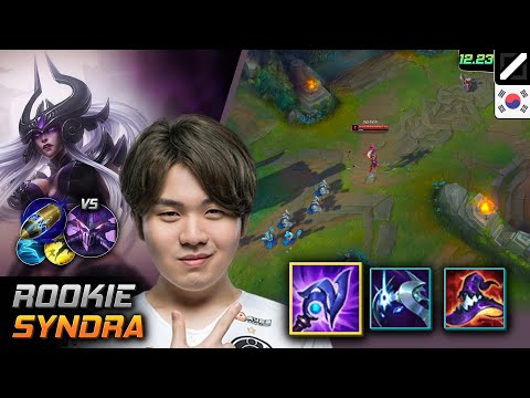 Rookie Mid Syndra Build Luden's Tempest First Strike - LOL KR 12.23