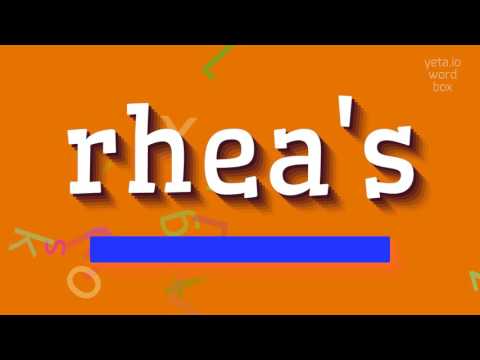 How to say "rhea's"! (High Quality Voices)