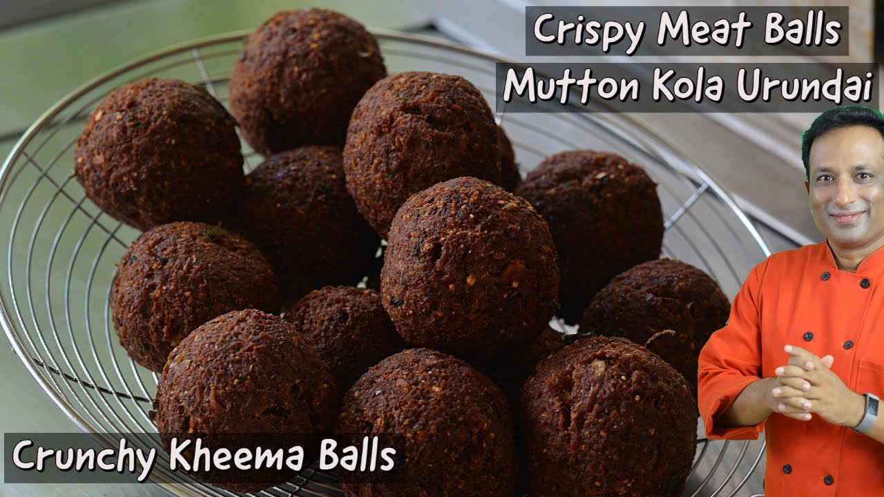 Crunchy Kheema Balls - Crispy Fried Mutton Balls - Mutton Kheema Muttilu - Mutton Kola Urundai