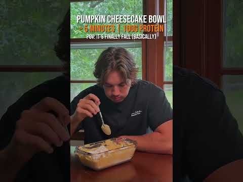 Protein pumpkin cheesecake bowl