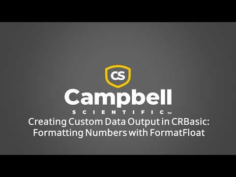 Creating Custom Data Output in CRBasic: Formatting Numbers with FormatFloat