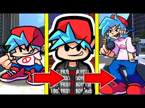 КАК МЕНЯЛСЯ БОЙФРЕНД ИЗ ФНФ И ЕГО ЖИЗНЕННЫЙ ЦИКЛ В МАЙНКРАФТ ! ЭВОЛЮЦИЯ BOYFRIEND FNF MINECRAFT