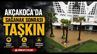 Akçakoca’da Sağanak Sonrası Taşkın