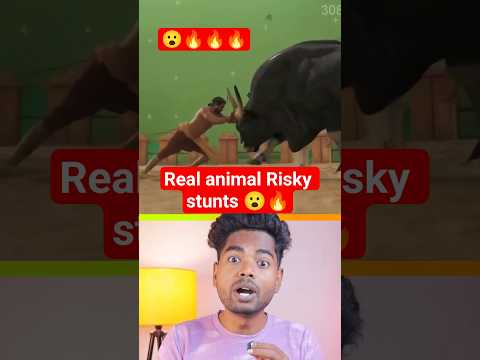 Real Animals oda Risky Stunts edutha Actors 😮🔥 Dhanush / kamal/ #stunts #making #moviereview