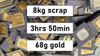 Gold Recovery from 8kg high grade E-waste