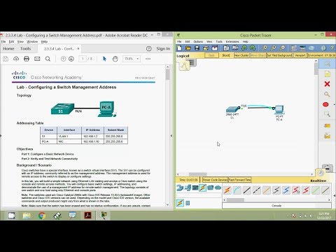 2.3.3.4 Lab - Configuring a Switch Management Address