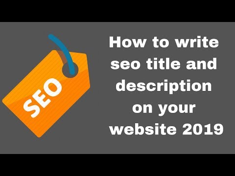 How to write seo title and description on your website 2019