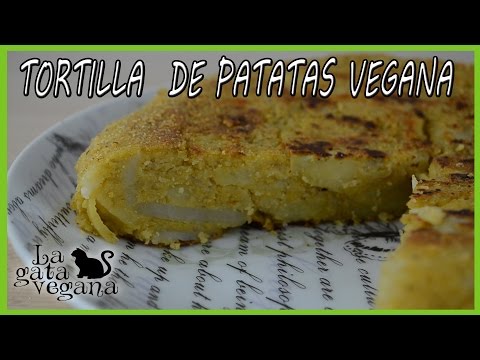 CÓMO HACER TORTILLA DE PATATAS VEGANA SIN HUEVO 100% VEGETAL | RECETA TRADICIONAL ESPAÑOLA ADAPTADA