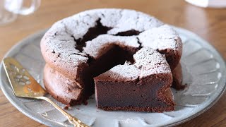 No butter or heavy cream needed! Simple and delicious gateau au chocolat & wrapping｜HidaMari Cooking