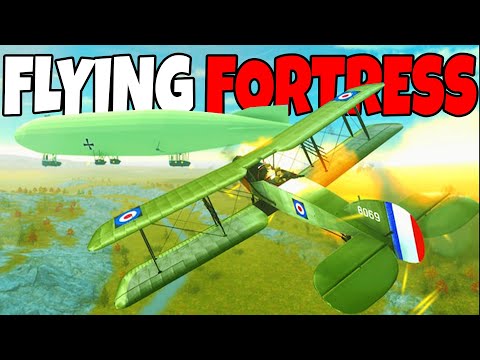 Leading WWI Fighters in FLYING FORTRESS Siege! - Ravenfield: Battle Simulator