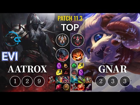 DFM Evi Aatrox vs Gnar Top - KR Patch 11.3